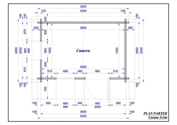 Mod. 1 Atena  - casetta 2x3m