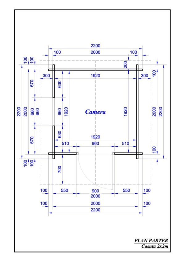 Mod.   - casetta 2x2m