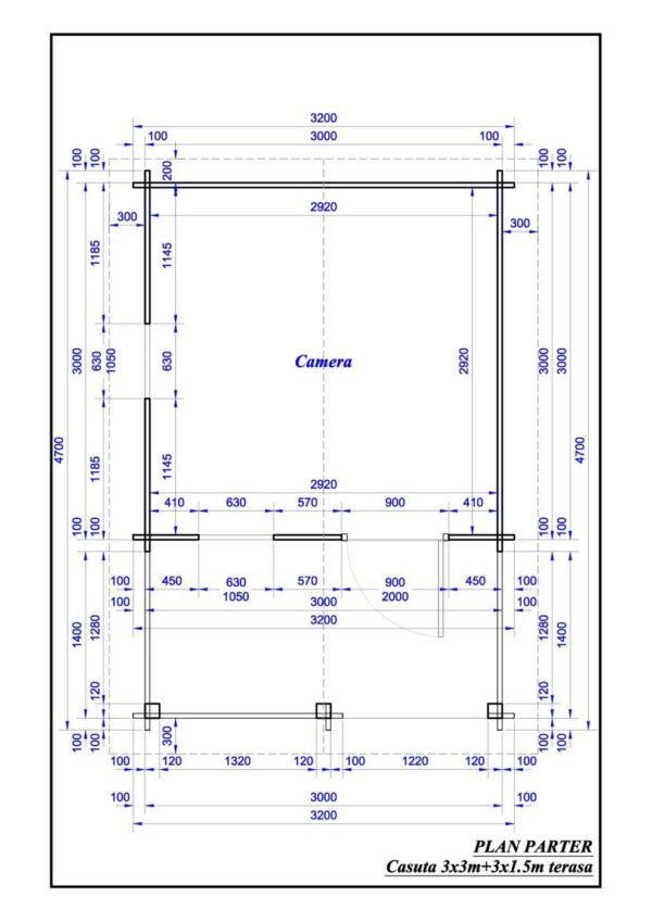 Mod. 2 Era casetta 3x3m + terrazza 3x1,5m