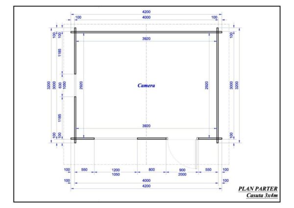 Mod.   - casetta 3x4m